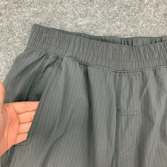 Lululemon Shorts Mens M Medium Gray Striped Elastic Waist Drawstring Gym Train - Picture 3 of 14